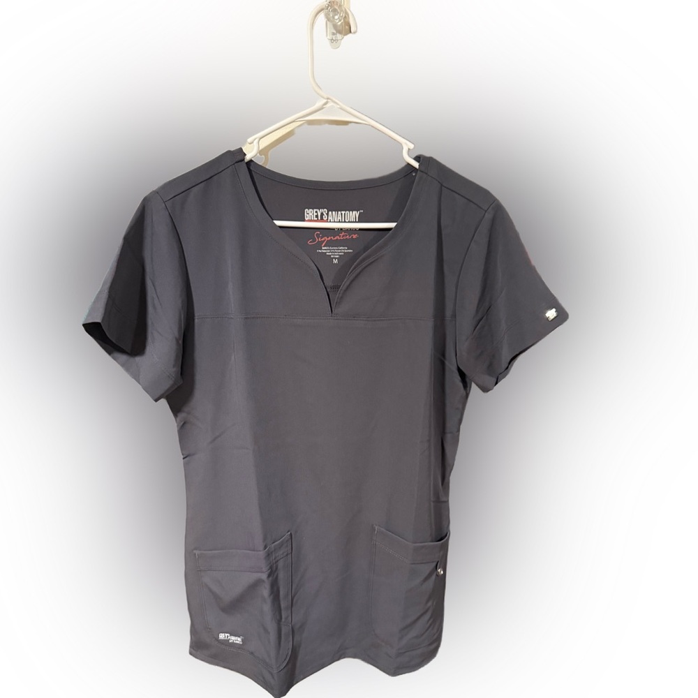 Grey's Anatomy Signature Gray Scrub Top